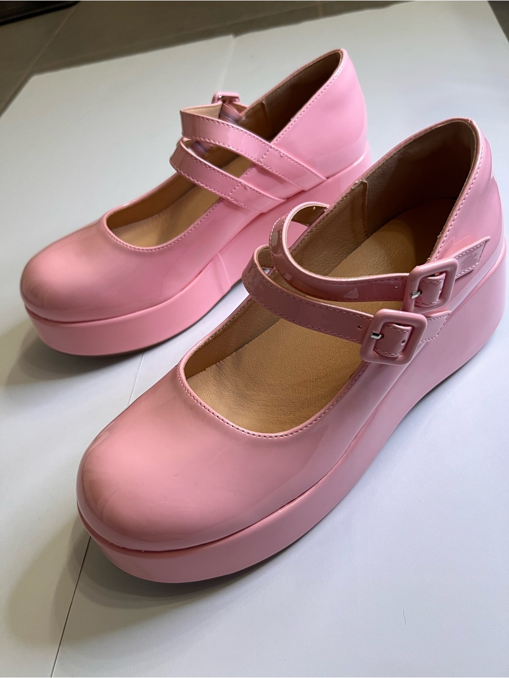 Lolita Mary Jane’s in pink - Platform Mary Jane Shoes w/ Double Straps